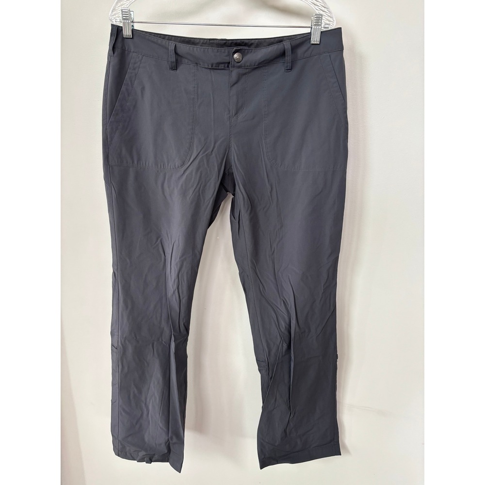 REI Sahara Womens 12 Gray Roll Up Convertible Hiking Travel Pants 16580-F14